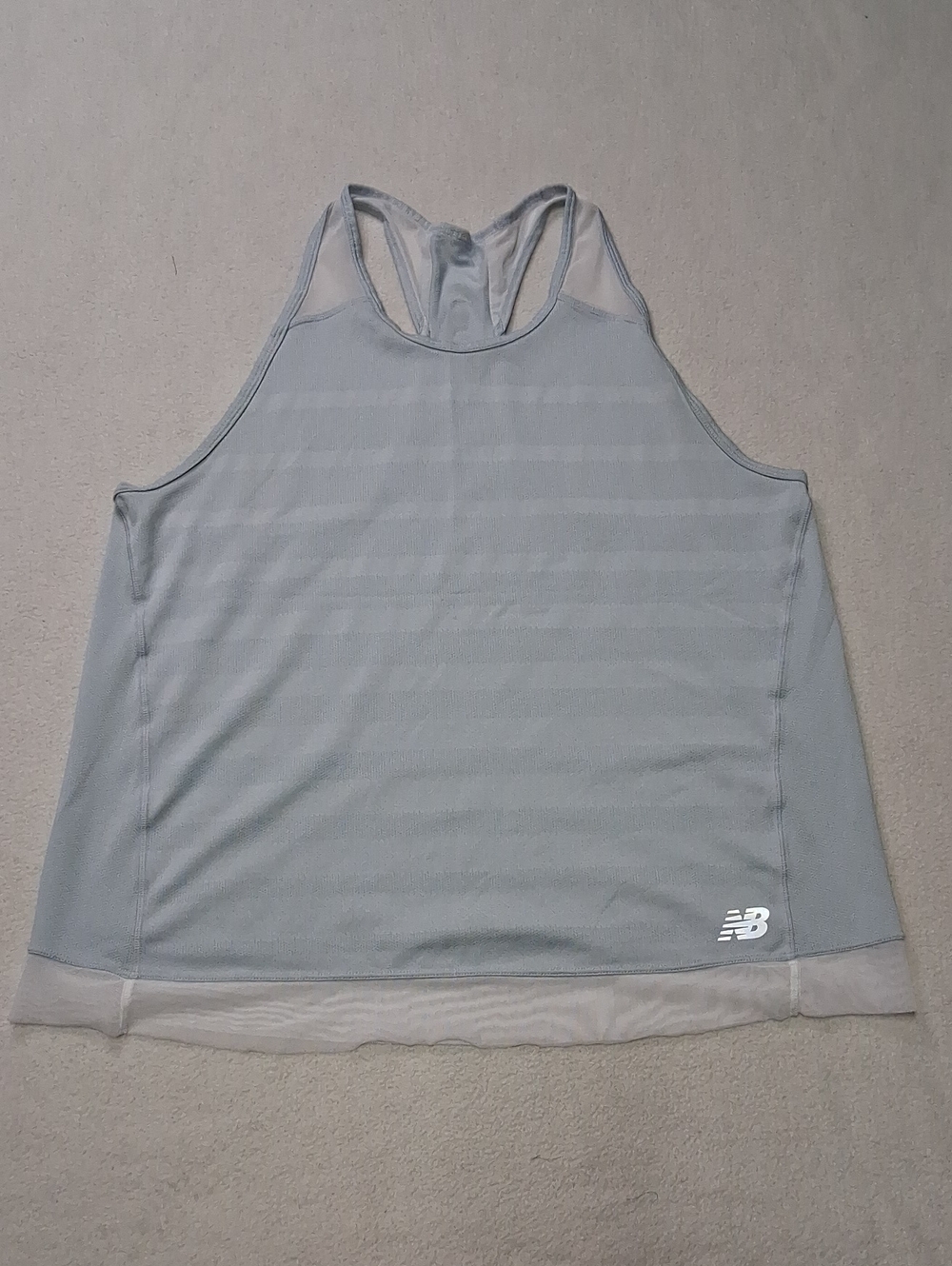 New Balance Pale Blue Racerback Performance Tank